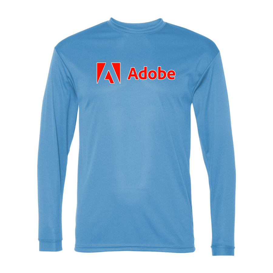 Men's Adobe Corporate  Polyester Long Sleeve T-Shirt