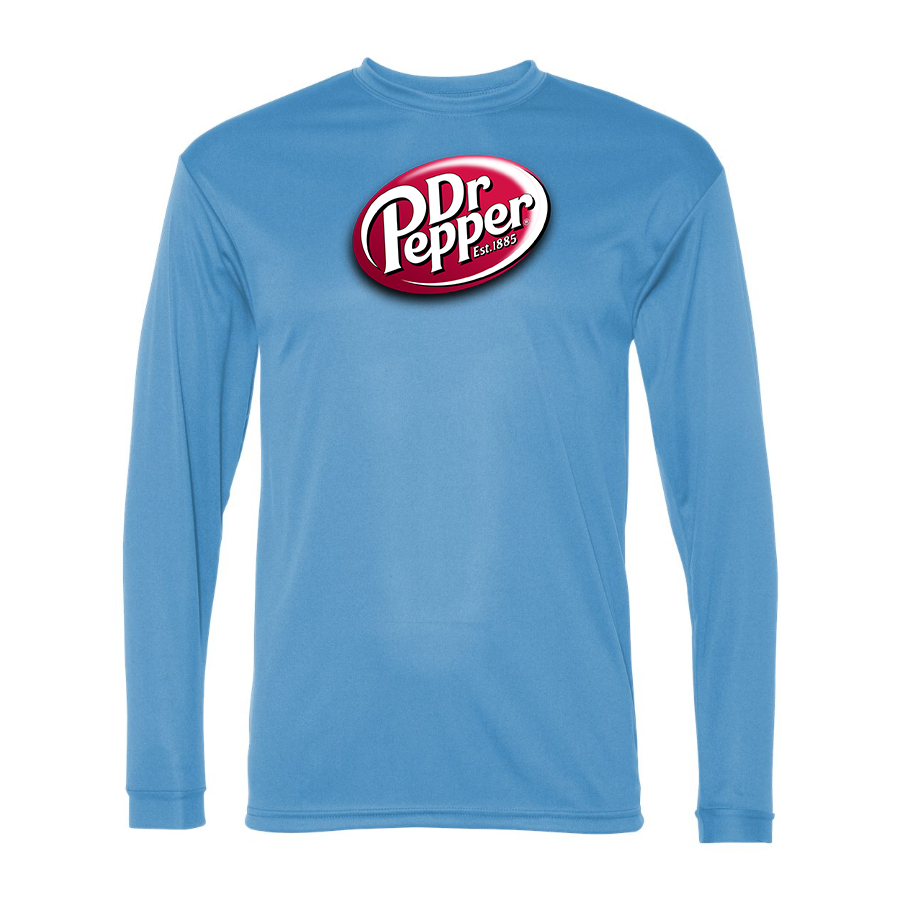 Men's  Dr.Pepper Polyester Long Sleeve T-Shirt