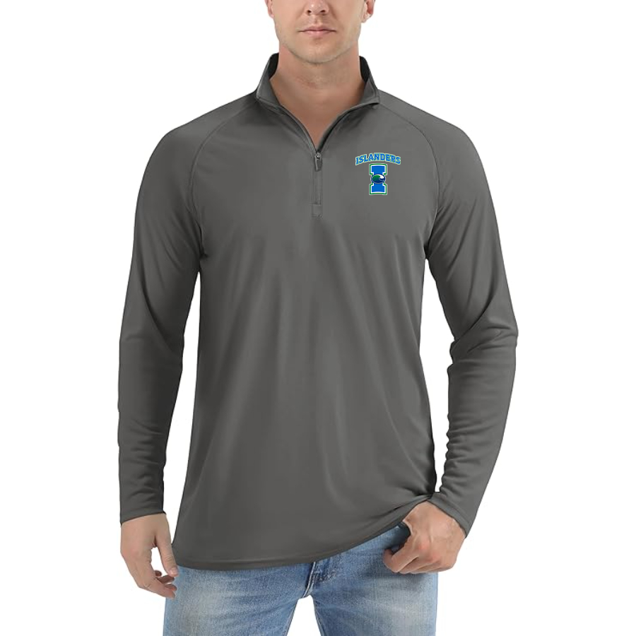 Men's Texas AM CC Islanders  Lightweight Quarter-Zip Athletic Shirt Long Sleeve Performance Wear