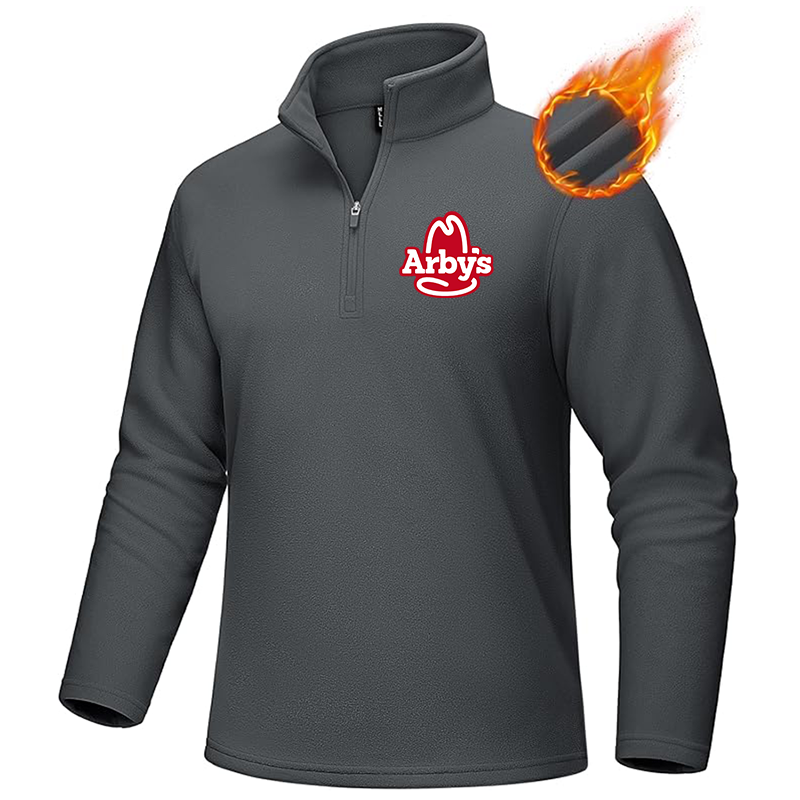 Men's Arbys  MAGCOMSEN  Quarter-Zip Pullover Polar Fleece Sweatshirt Stand Collar Long Sleeve Shirt for Men Thermal Winter Fall