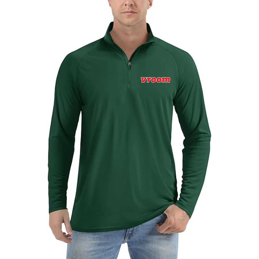 Men's Vroom Lightweight Quarter-Zip Athletic Shirt Long Sleeve Performance Wear