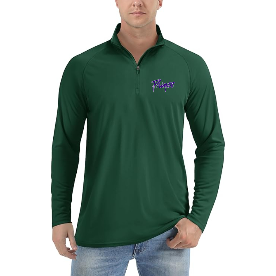 Men's Prince Lightweight Quarter-Zip Athletic Shirt Long Sleeve Performance Wear