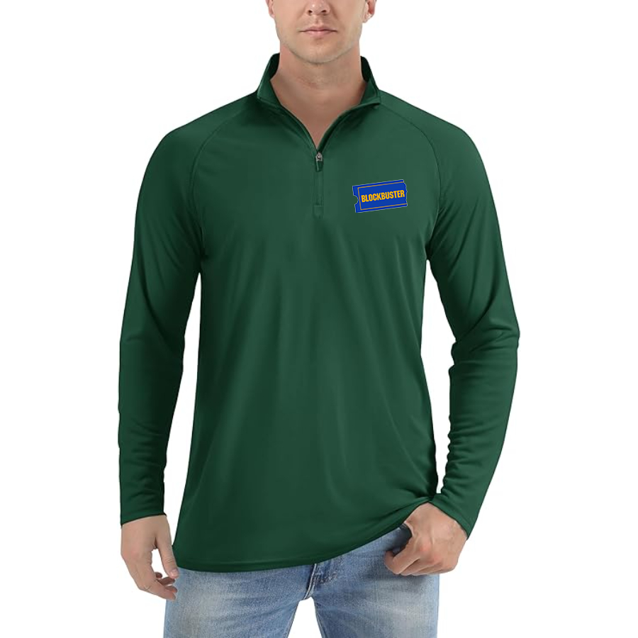 Men's Blockbuster  Lightweight Quarter-Zip Athletic Shirt Long Sleeve Performance Wear