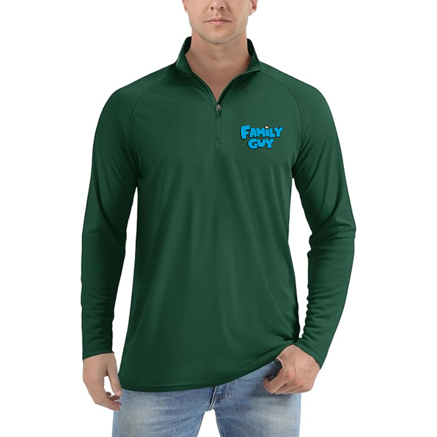 Men's Family Guy Lightweight Quarter-Zip Athletic Shirt Long Sleeve Performance Wear