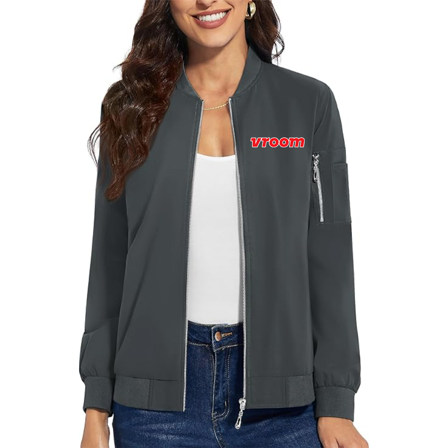 Women's Vroom Premium Bomber Jacket with Polished Detailing and Functional Sleeve Pocket Modern Luxury Outerwear