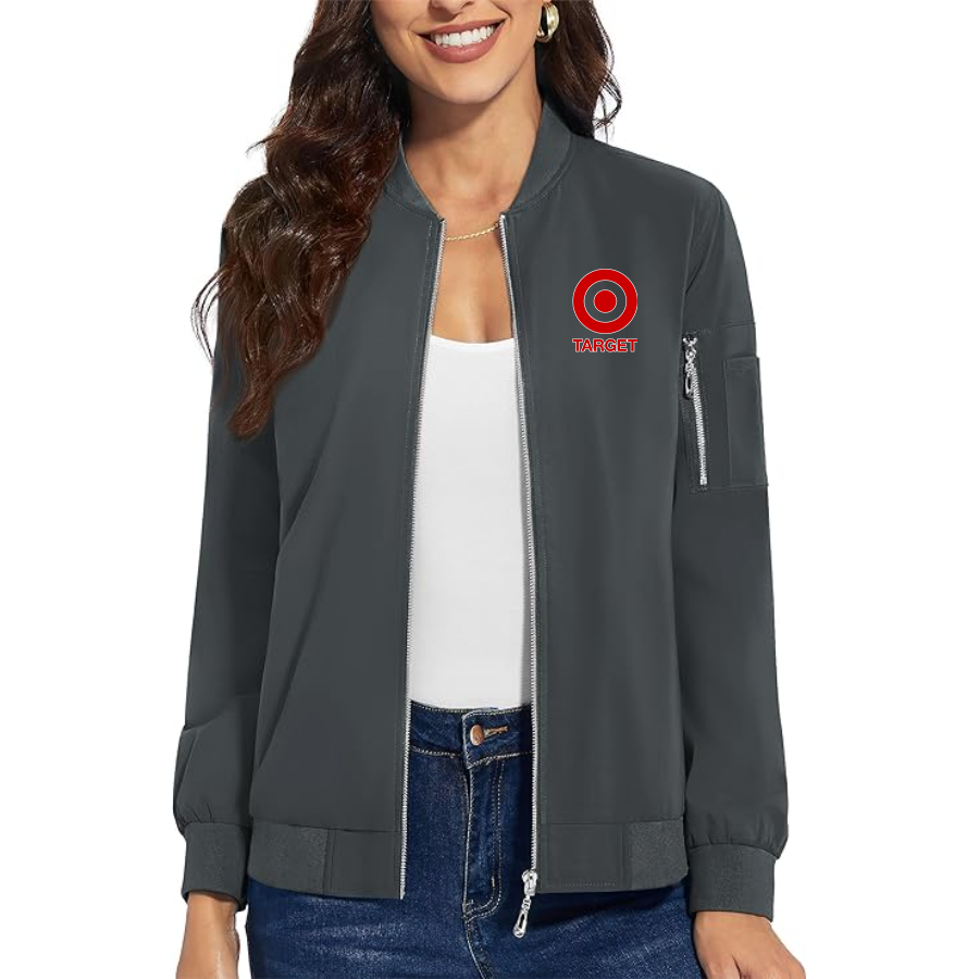 Women's Target Premium Bomber Jacket with Polished Detailing and Functional Sleeve Pocket Modern Luxury Outerwear