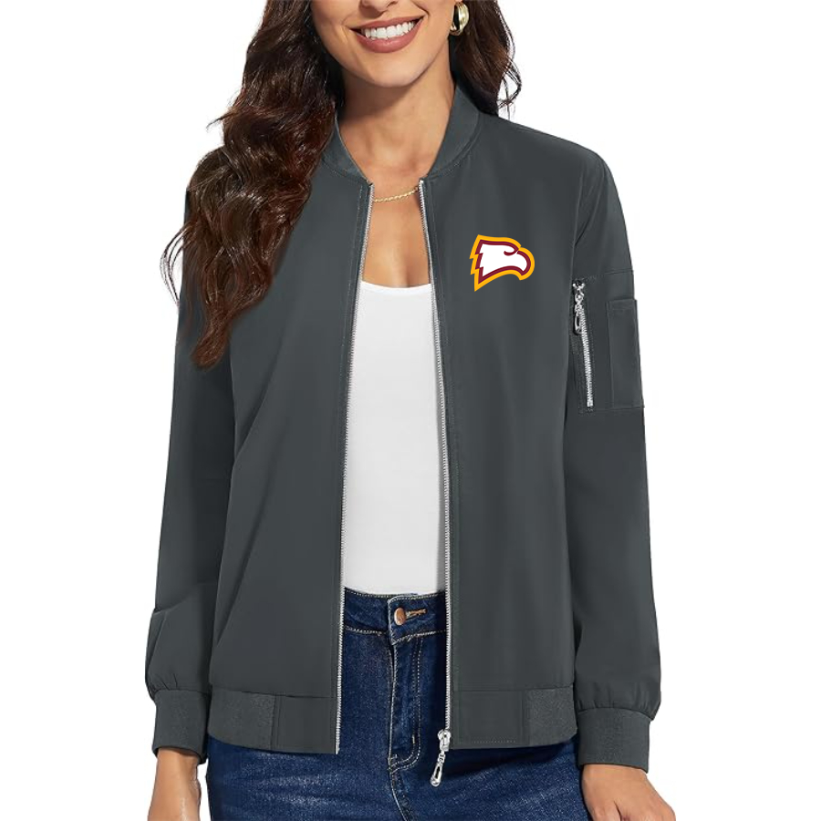 Women's Winthrop Eagles  Premium Bomber Jacket with Polished Detailing and Functional Sleeve Pocket Modern Luxury Outerwear