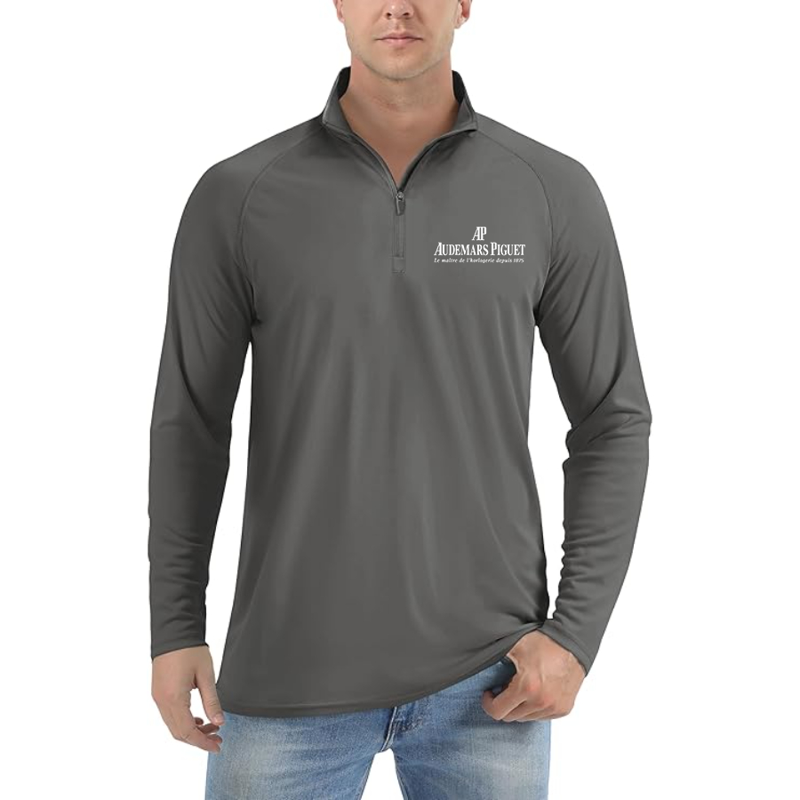 Men's Audemars Piguet  Lightweight Quarter-Zip Athletic Shirt Long Sleeve Performance Wear