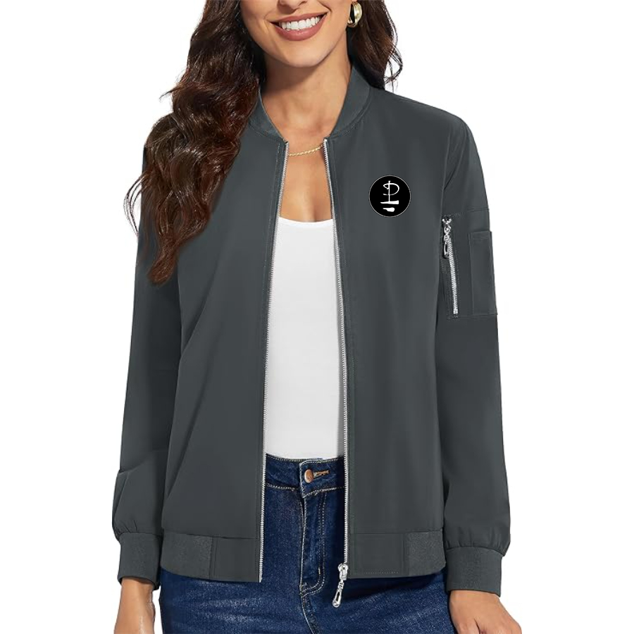 Women's Pink Floyd Premium Bomber Jacket with Polished Detailing and Functional Sleeve Pocket Modern Luxury Outerwear