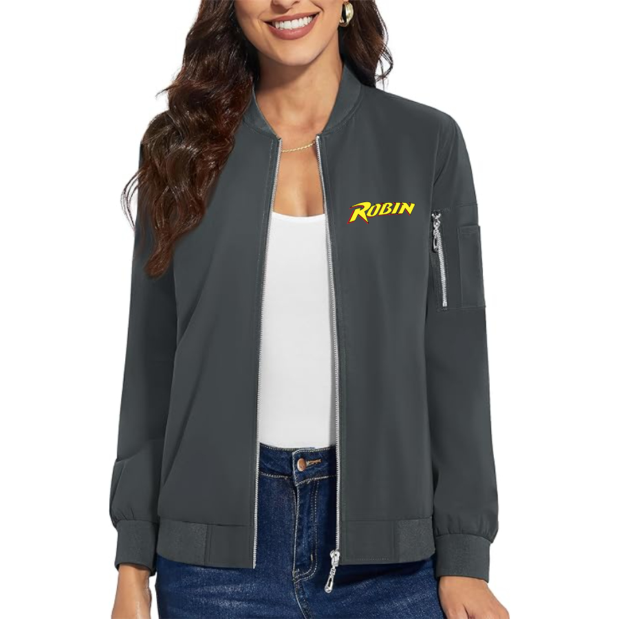 Women's Robin  Premium Bomber Jacket with Polished Detailing and Functional Sleeve Pocket Modern Luxury Outerwear