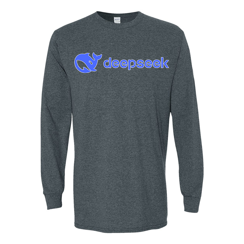 Men's DeepSeek Gildan Heavy Cotton Long Sleeve T-Shirt