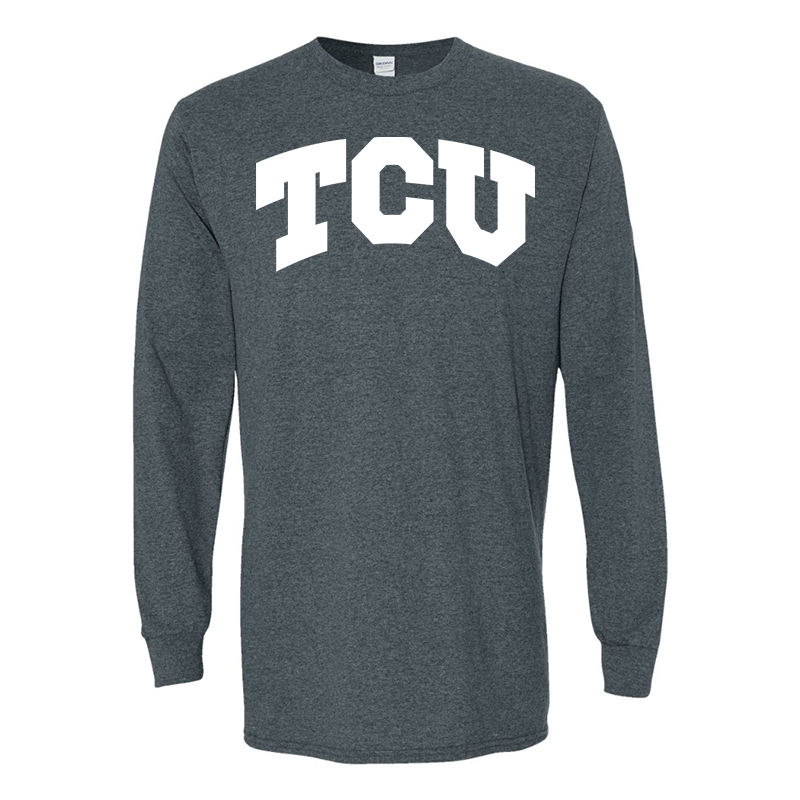 Men's TCU Horned Frogs Gildan Heavy Cotton Long Sleeve T-Shirt