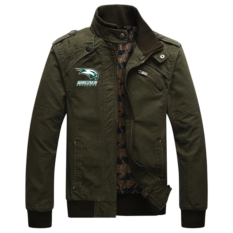 Men's Wagner Seahawks Dwar Casual Washed Cotton Military Outdoor Jackets with Shoulder Straps