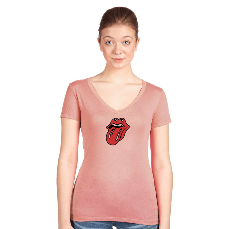 Women's  Rolling Stones Next Level Ideal V-Neck T-Shirt