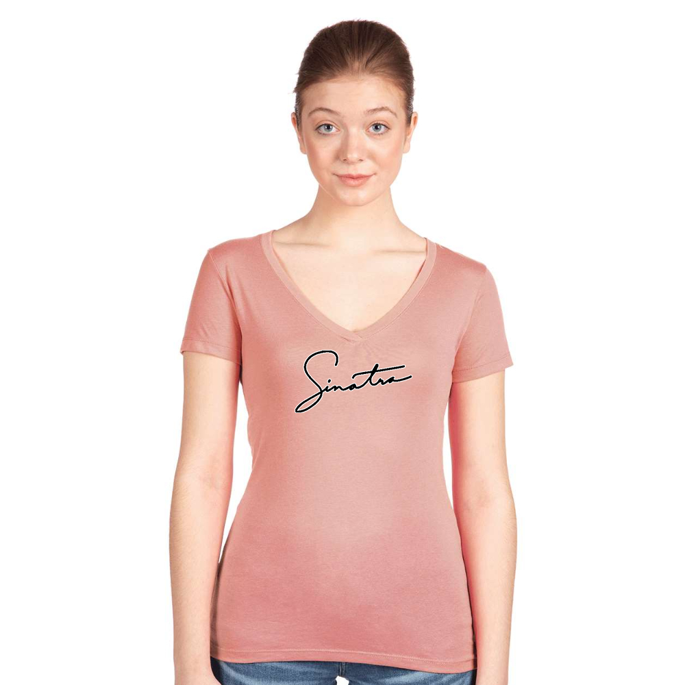 Women's Frank Sinatra Next Level Ideal V-Neck T-Shirt