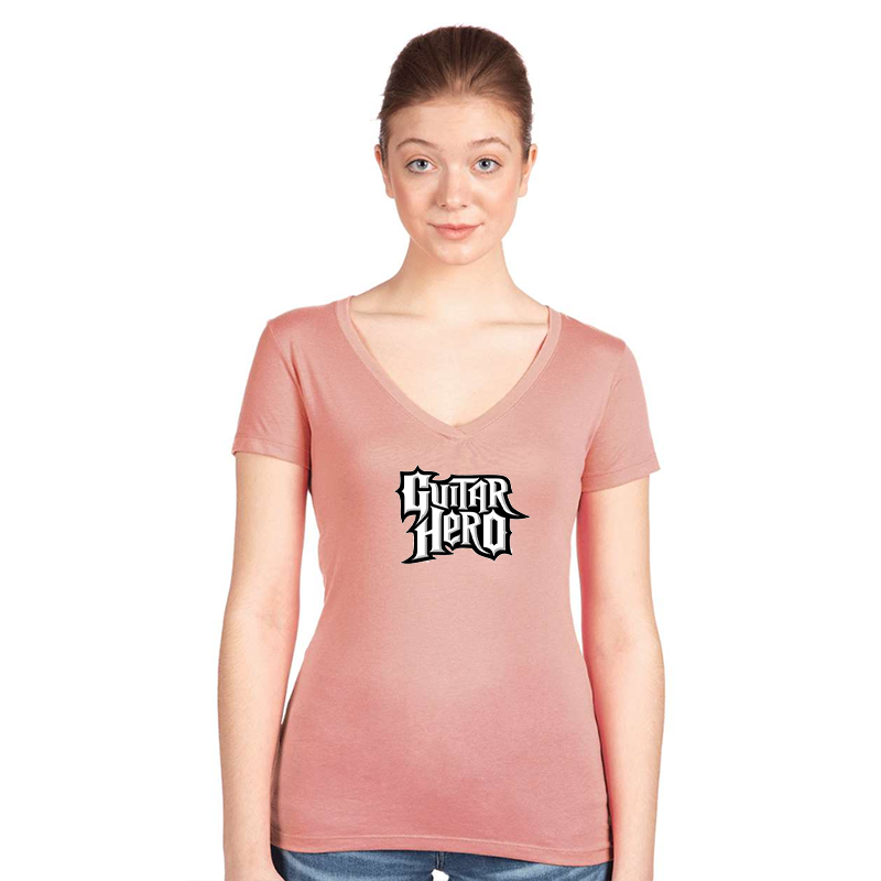 Women's Guitar hero Next Level Ideal V-Neck T-Shirt