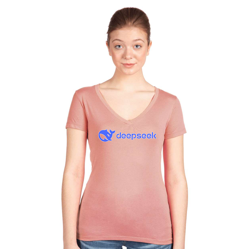 Women's DeepSeek Next Level Ideal V-Neck T-Shirt