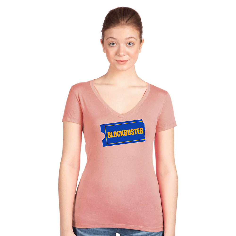 Women's Blockbuster  Next Level Ideal V-Neck T-Shirt