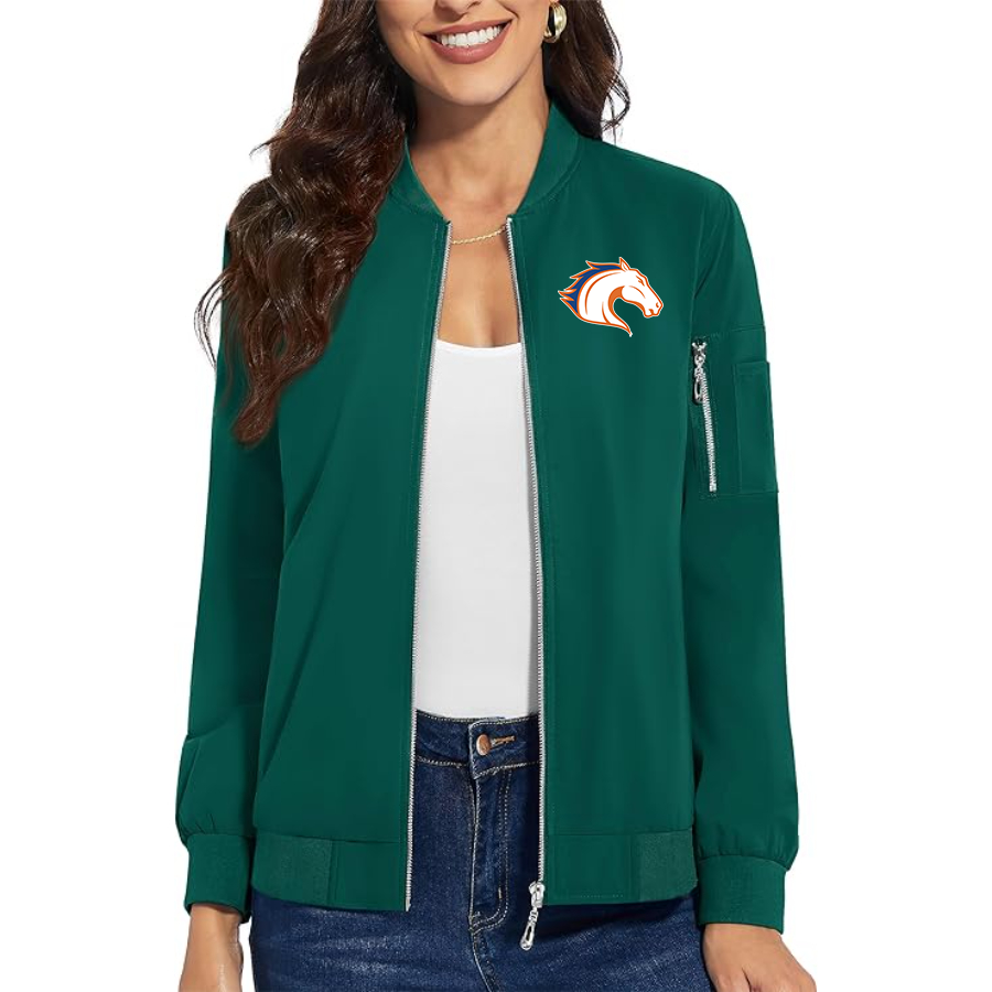 Women's Texas Arlington Mavericks  Premium Bomber Jacket with Polished Detailing and Functional Sleeve Pocket Modern Luxury Outerwear