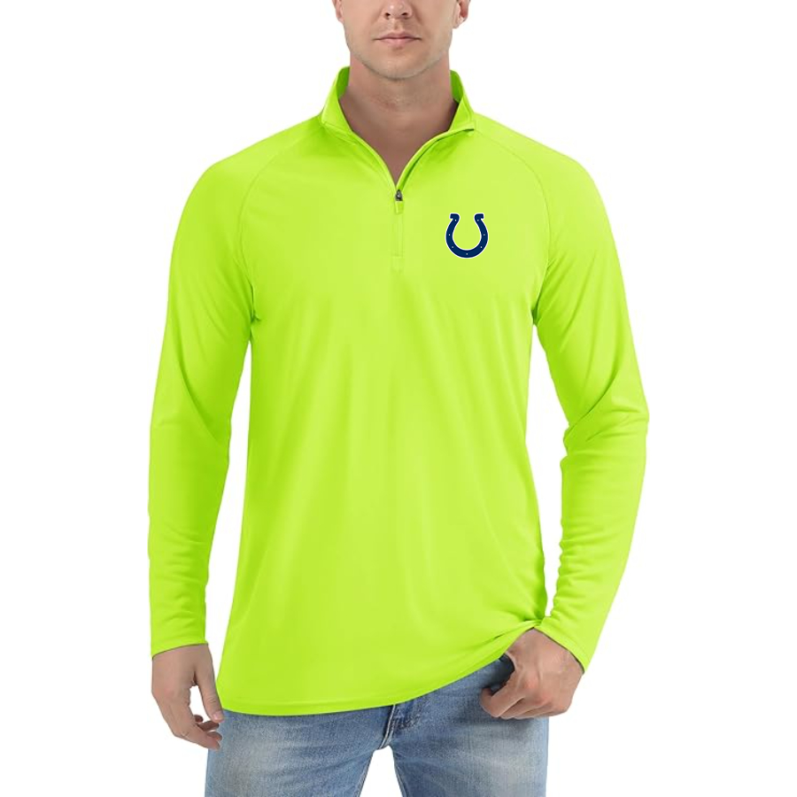 Men's Indianapolis Colts Lightweight Quarter-Zip Athletic Shirt Long Sleeve Performance Wear