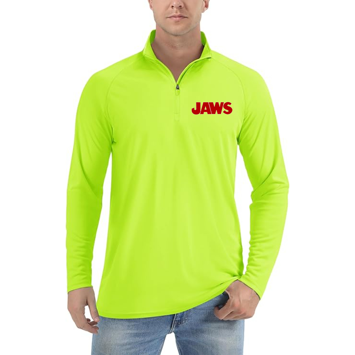 Men's Jaws Lightweight Quarter-Zip Athletic Shirt Long Sleeve Performance Wear