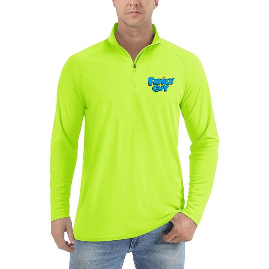 Men's Family Guy Lightweight Quarter-Zip Athletic Shirt Long Sleeve Performance Wear