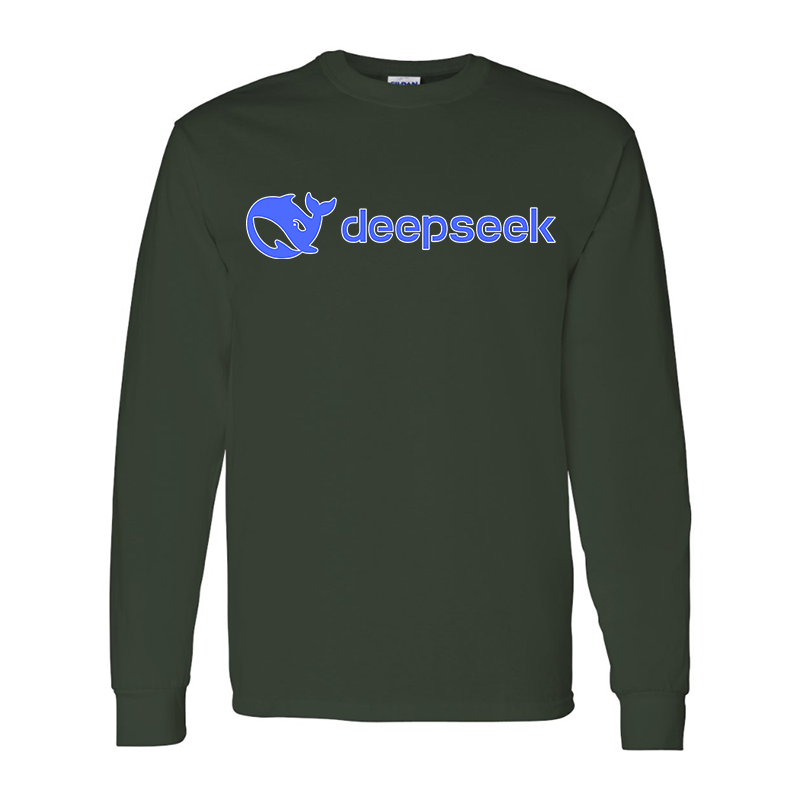 Men's DeepSeek Gildan Heavy Cotton Long Sleeve T-Shirt