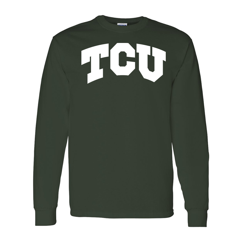 Men's TCU Horned Frogs Gildan Heavy Cotton Long Sleeve T-Shirt