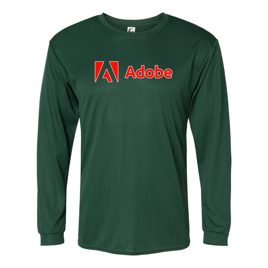 Men's Adobe Corporate  Polyester Long Sleeve T-Shirt