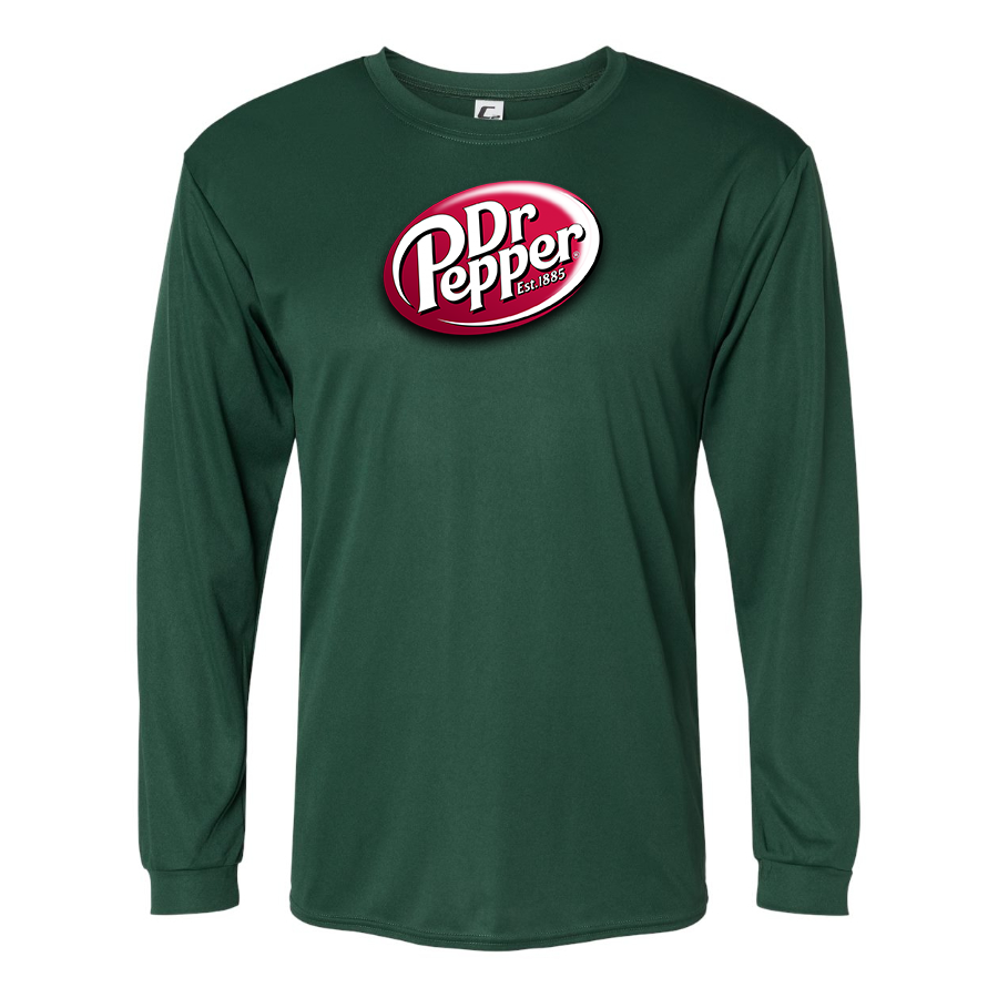 Men's  Dr.Pepper Polyester Long Sleeve T-Shirt