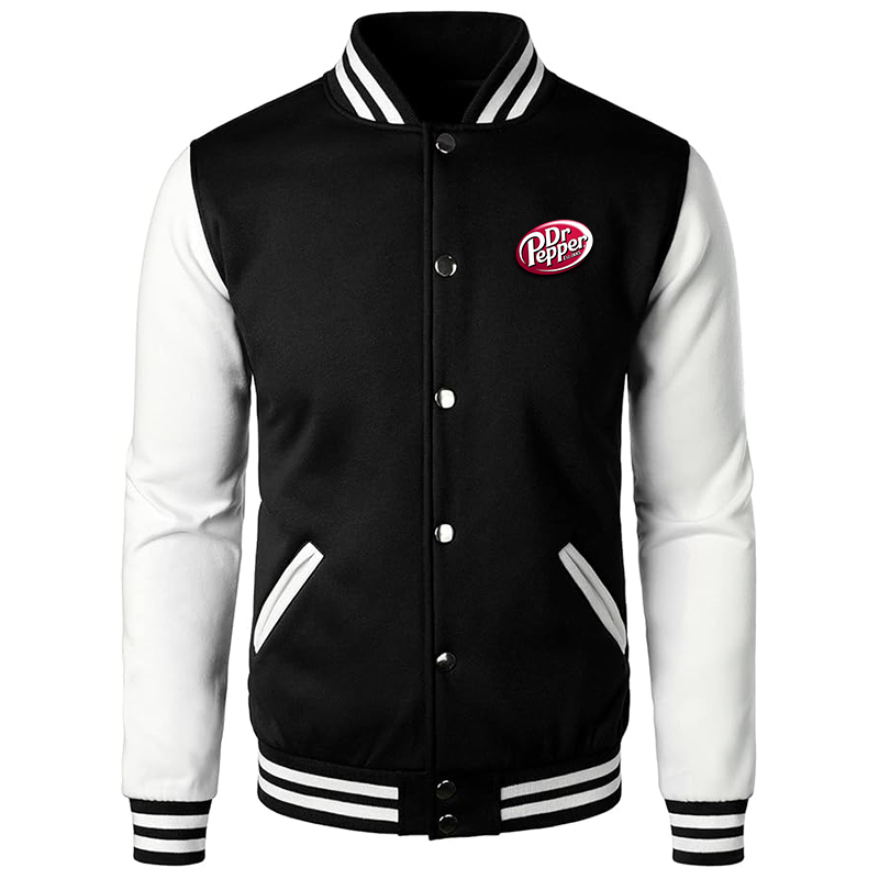 Men’s Dr.Pepper Varsity Baseball Jacket Cotton Blend Letterman Jackets