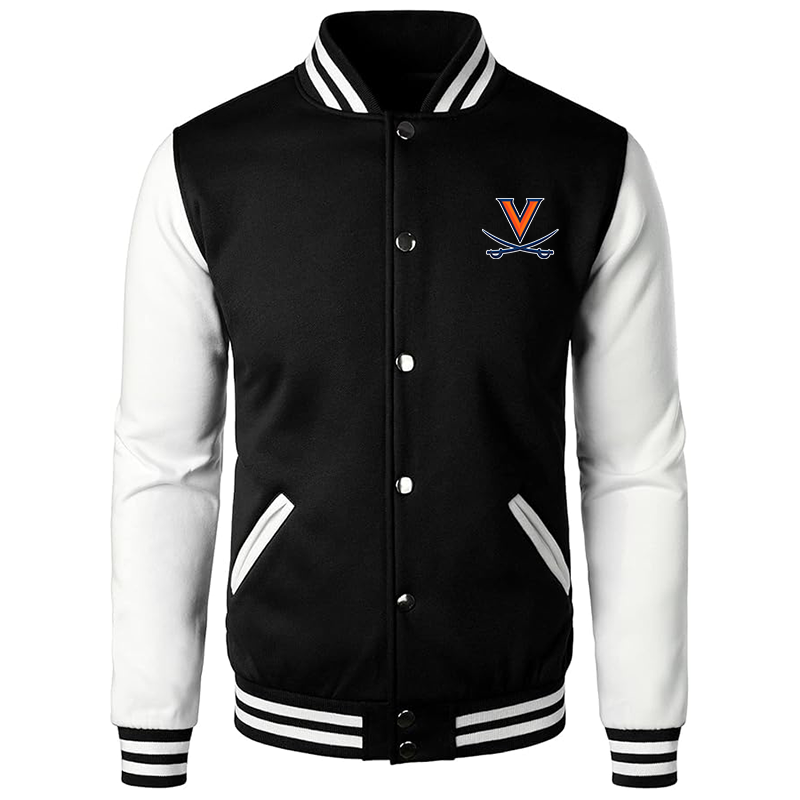 Men’s Virginia Cavaliers Varsity Baseball Jacket Cotton Blend Letterman Jackets