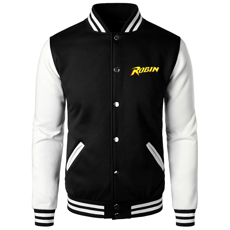 Men’s Robin Varsity Baseball Jacket Cotton Blend Letterman Jackets