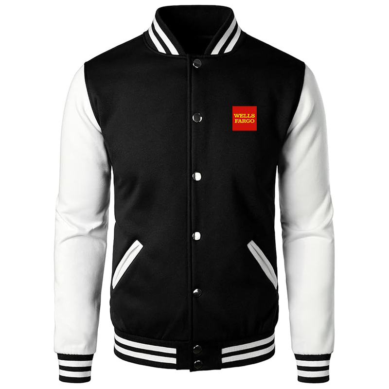 Men’s Wells Fargo Varsity Baseball Jacket Cotton Blend Letterman Jackets