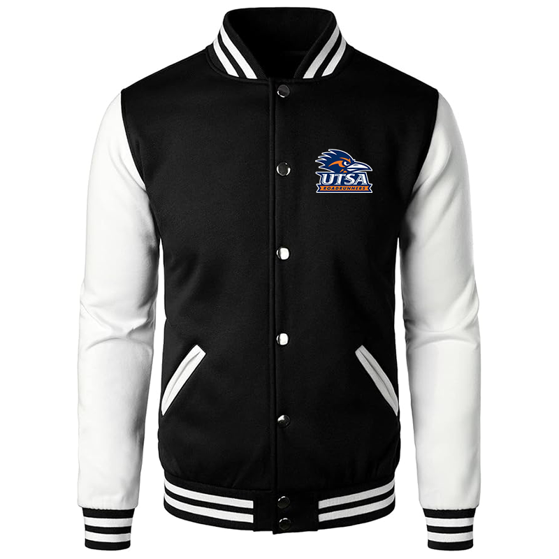 Men’s Texas SA Roadrunners Varsity Baseball Jacket Cotton Blend Letterman Jackets