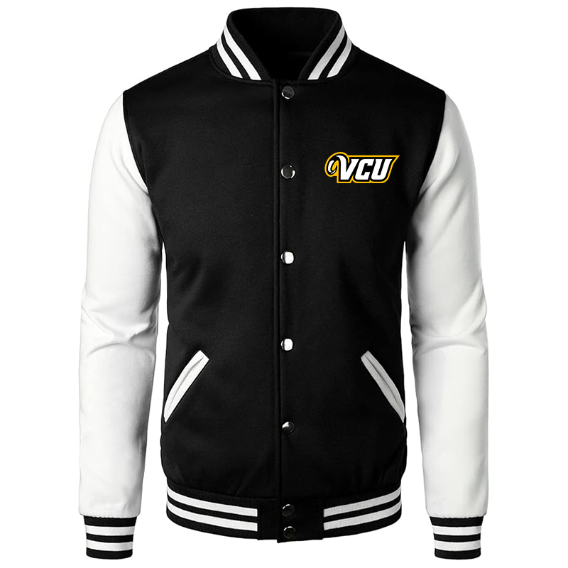 Men’s Virginia Commonwealth Rams Varsity Baseball Jacket Cotton Blend Letterman Jackets