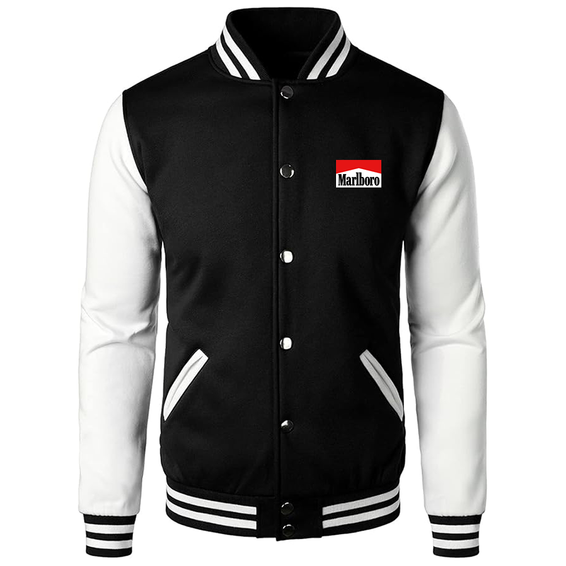 Men’s Marlboro Varsity Baseball Jacket Cotton Blend Letterman Jackets