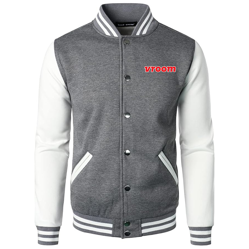 Men’s Vroom Varsity Baseball Jacket Cotton Blend Letterman Jackets