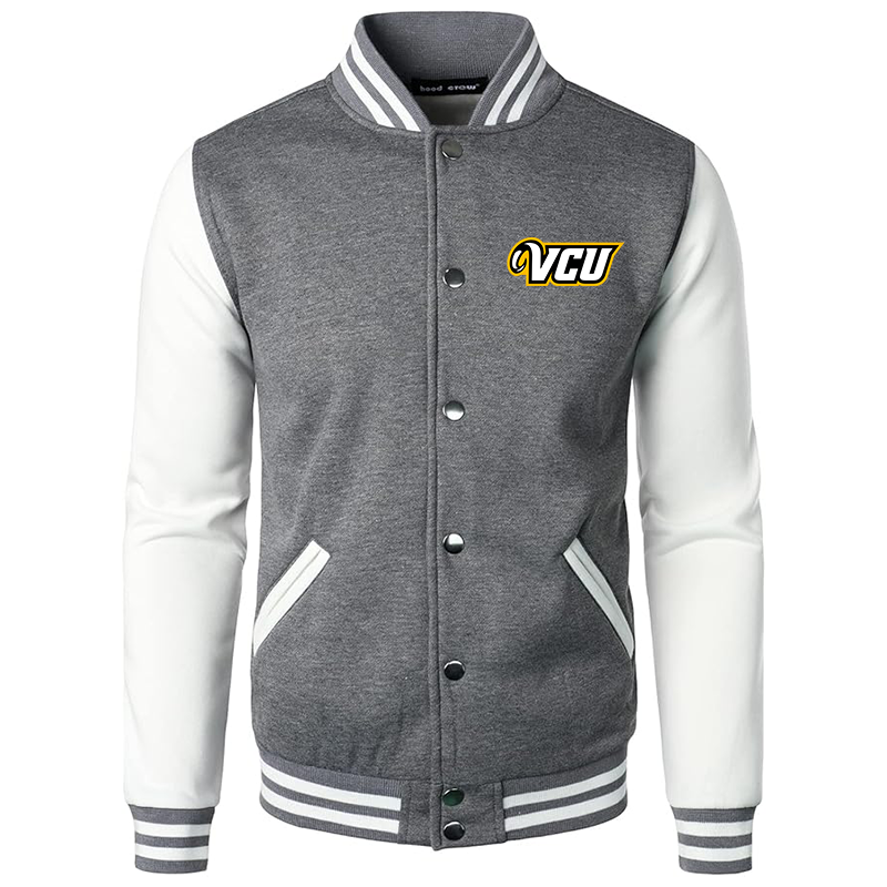 Men’s Virginia Commonwealth Rams Varsity Baseball Jacket Cotton Blend Letterman Jackets