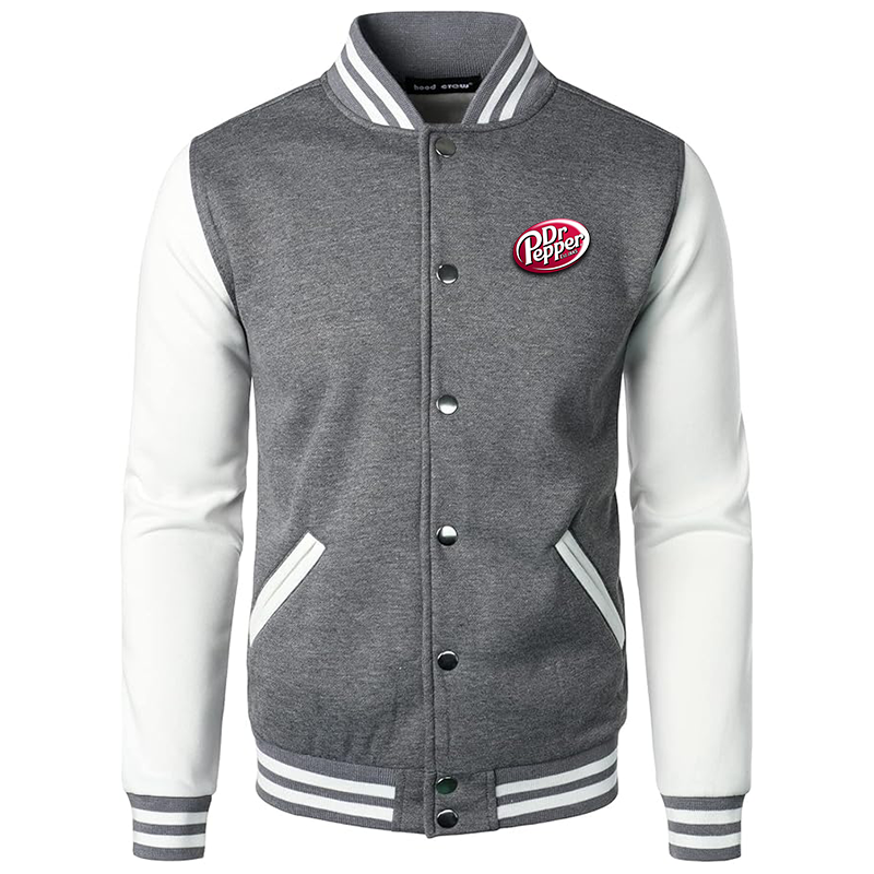 Men’s Dr.Pepper Varsity Baseball Jacket Cotton Blend Letterman Jackets