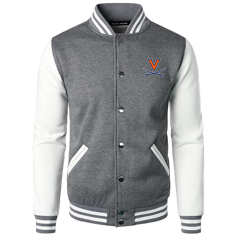 Men’s Virginia Cavaliers Varsity Baseball Jacket Cotton Blend Letterman Jackets