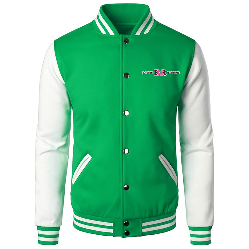 Men’s Baskin Rоbbins Varsity Baseball Jacket Cotton Blend Letterman Jackets