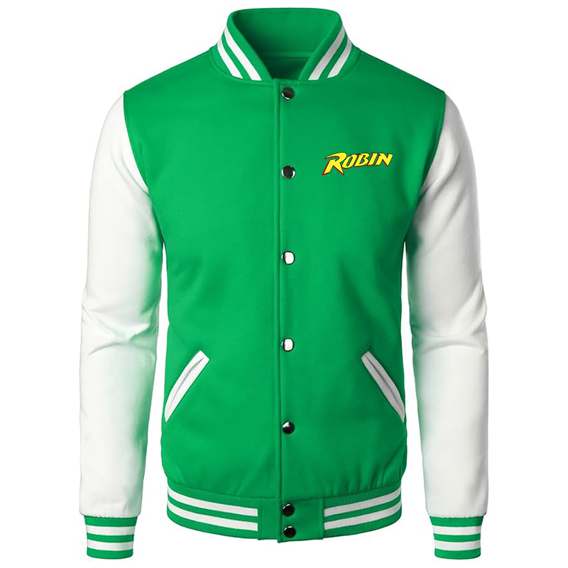 Men’s Robin Varsity Baseball Jacket Cotton Blend Letterman Jackets