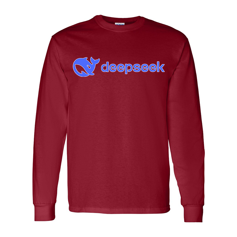 Men's DeepSeek Gildan Heavy Cotton Long Sleeve T-Shirt