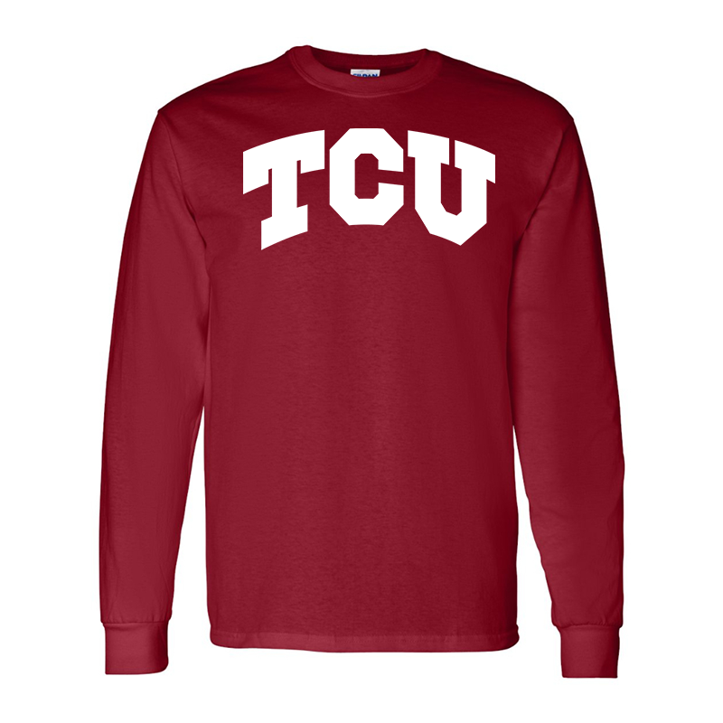 Men's TCU Horned Frogs Gildan Heavy Cotton Long Sleeve T-Shirt