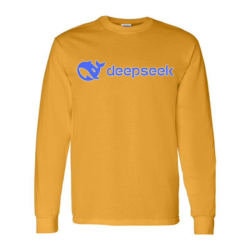 Men's DeepSeek Gildan Heavy Cotton Long Sleeve T-Shirt