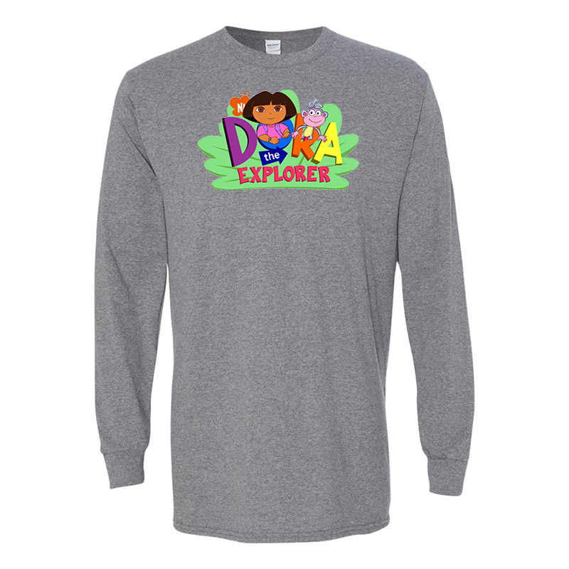 Men's Dora the Explorer Gildan Heavy Cotton Long Sleeve T-Shirt