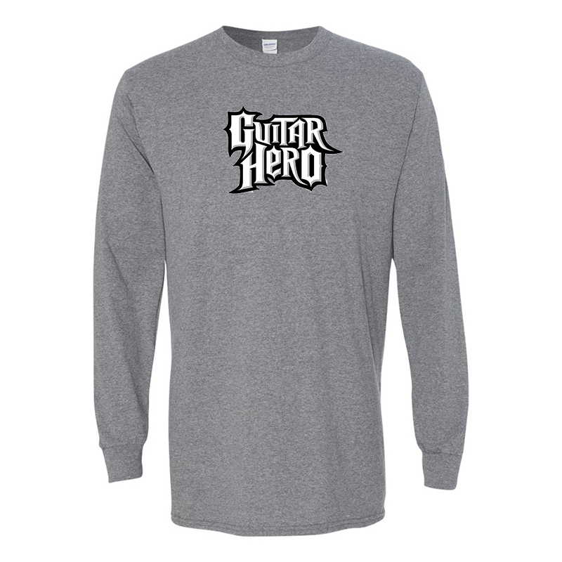 Men's Guitar hero Gildan Heavy Cotton Long Sleeve T-Shirt