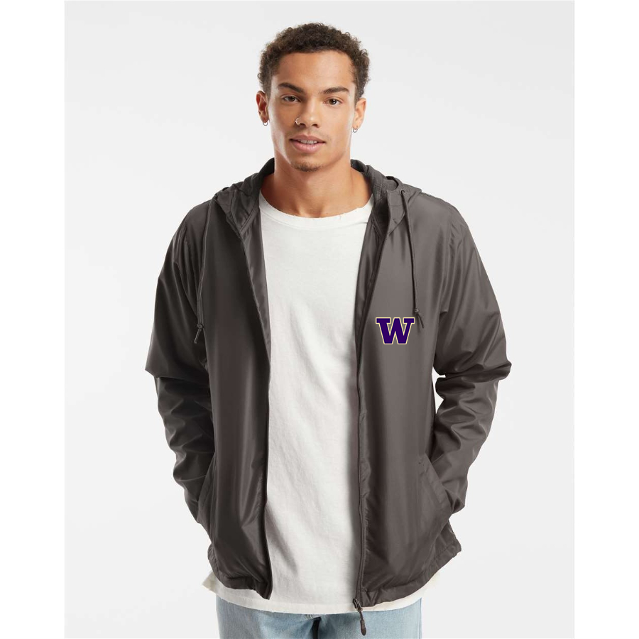 Men's Washington Huskies Independent Trading Co Lightweight Windbreaker Full-Zip Jacket