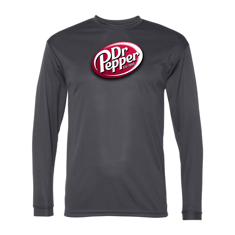 Men's  Dr.Pepper Polyester Long Sleeve T-Shirt